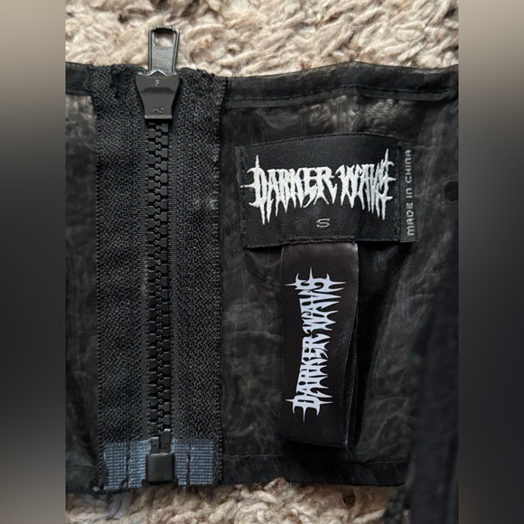 Mesh Lace Up Underbust Corset - Picture 4 of 4